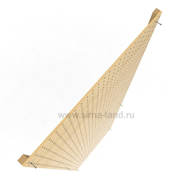 Настенная перфорированная панель односторонняя 60&times;0,6&times;180 см, шаг 2,5 см, цвет чёрный