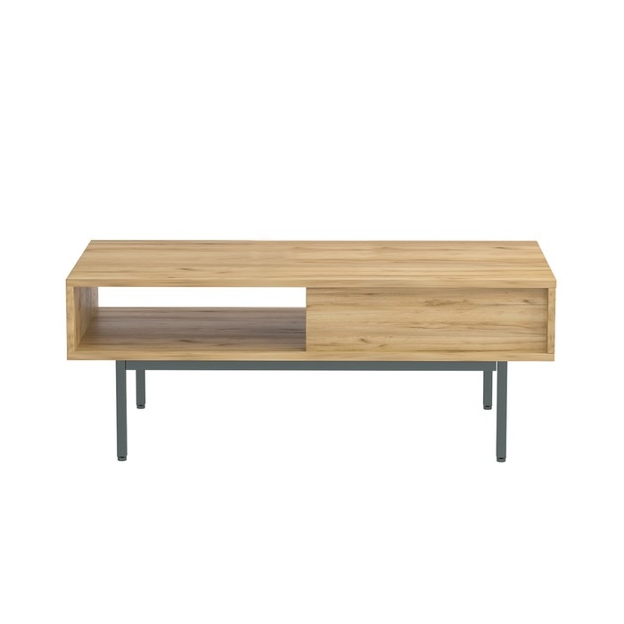 Стол журнальный Chicago, 100х50х35 см, дуб крафт золотой, чёрный