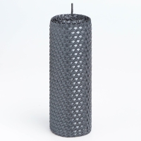 Свеча из вощины, 4,5х4,5х12,5 см, мокрый асфальт металлик Свеча из вощины, 4,5х4,5х12,5 см, мокрый асфальт металлик