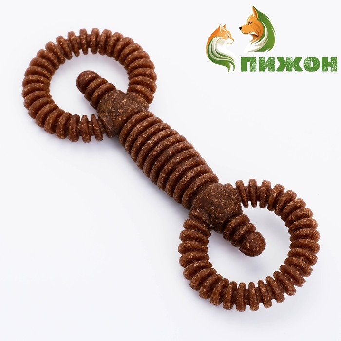 Игрушка для собак Игрушка для собак "Мотор", TPR+Бамбук, массажная, 16 х 5,8 см