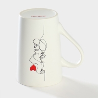 Кружка фарфоровая Доляна &laquo;Чувства&raquo;, 380 мл