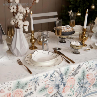 Скатерть "Этель" Christmas flowers 149х250см c ГМВО, 100%хл, 190 г/м2