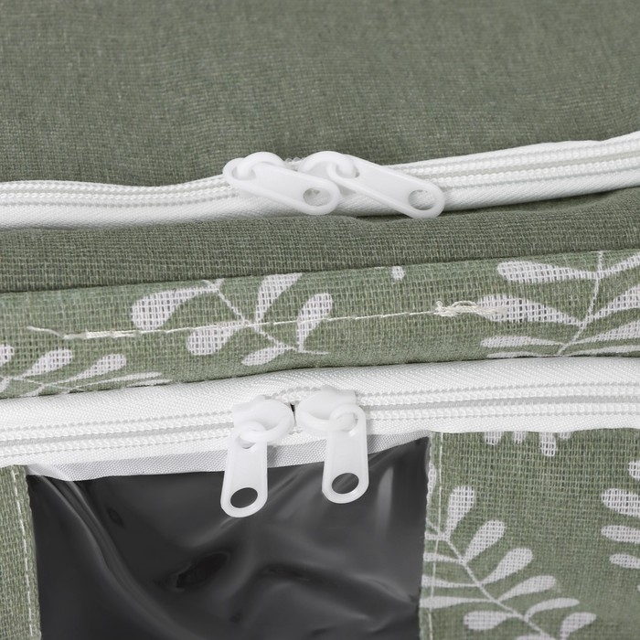 Кофр для хранения вещей Доляна Leaves, 39&times;29&times;20 см, 24 литра, цвет зелёный