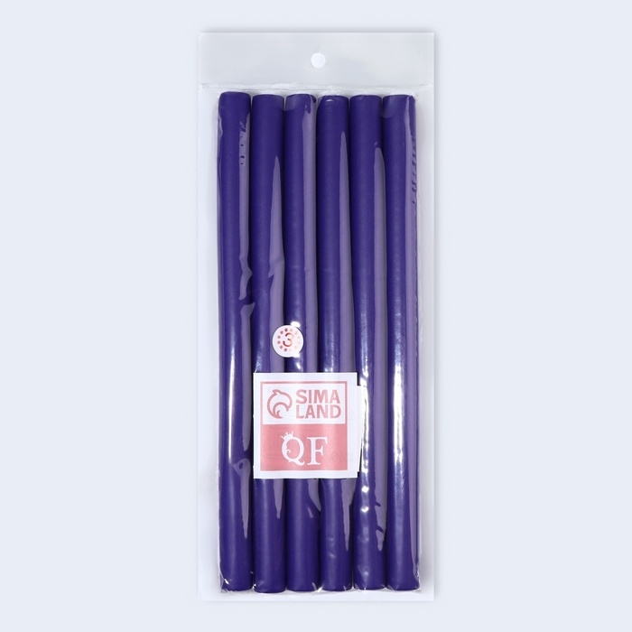 Бигуди &laquo;Бумеранг&raquo;, d = 1,5 см, 24 см, 6 шт, цвет сиреневый