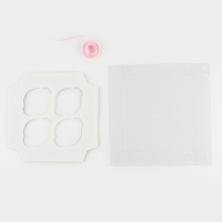 Коробка для капкейков, кондитерская упаковка, 4 ячейки &laquo;Сладкий момент&raquo;, 16 х 16 х 7.5 см