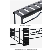 Подставка для сковородок Доляна, 25×22×38 см, цвет чёрный Подставка для сковородок Доляна, 25×22×38 см, цвет чёрный