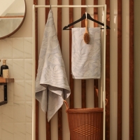 Полотенце махровое жаккардовое LoveLife Leaves 50х90 см, цвет светло-серый, 100% хл, 500 гр/м2 Полотенце махровое жаккардовое LoveLife Leaves 50х90 см, цвет светло-серый, 100% хл, 500 гр/м2