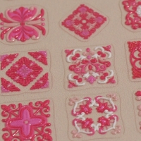 Наклейки для ногтей «Розовая мозаика», объёмные, цвет розовый Наклейки для ногтей «Розовая мозаика», объёмные, цвет розовый