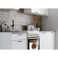 Кухонный гарнитур Паола 2400, Белый/Белый Кухонный гарнитур Паола 2400, Белый/Белый