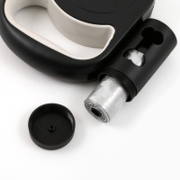 Рулетка &laquo;Косточка&raquo; с фонарем и отсеком для пакетов, 4,5 м, вес животного до 20 кг, черная