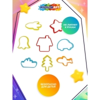 Тесто для лепки &laquo;Буба&raquo;, 6 цветов, 6 формочек