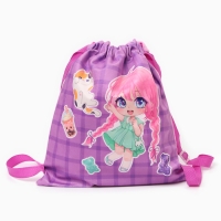 Сумка детская &laquo;Аниме&raquo;, 35 &times; 30 см, цвет фиолетовый