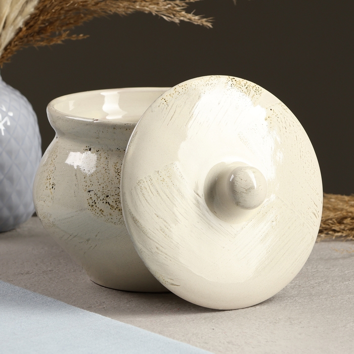 Горшок керамический для запекания №10, 1,3л / 13х16см, шебби Горшок керамический для запекания №10, 1,3л / 13х16см, шебби