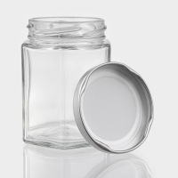 Банка стеклянная для хранения сыпучих продуктов &laquo;Идиллия&raquo;, 160 мл, 6,8&times;8,5 см, с металлической крышкой, цвет крышки МИКС