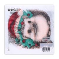 Новогодние салфетки бумажные New Line Fresco &laquo;Новогодний ёжик&raquo; 2 слоя, 33х33 см, 20 шт