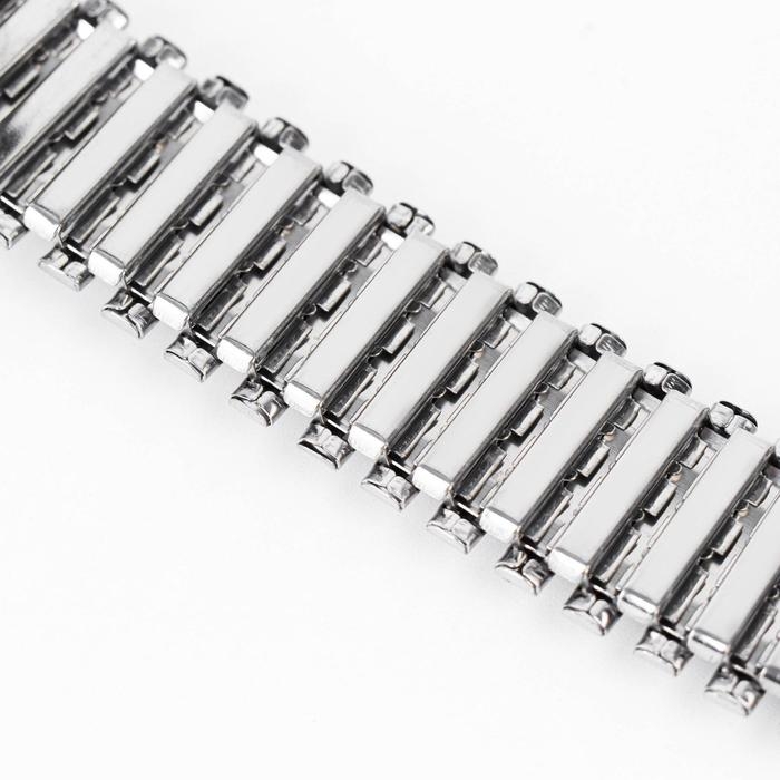 Ремешок для часов Ремешок для часов "Соломон", 22 мм, металл, l-15 см, белый