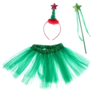 Карнавальный набор &laquo;Ёлочка&raquo;, 3 предмета: ободок, жезл, юбка, 3-5 лет