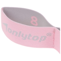 Эспандер-лента ONLYTOP, эластичная, с захватами, 90х4 см, цвет розовый