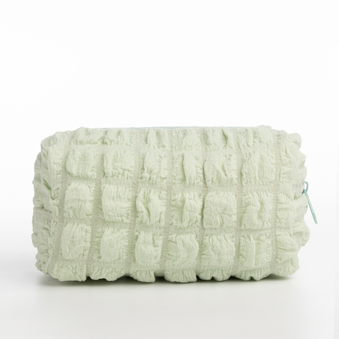 Косметичка на молнии, цвет зелёный