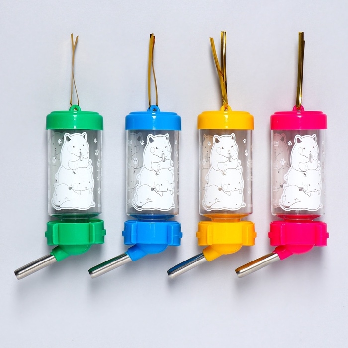 Поилка для грызунов &laquo;Пирамида&raquo; 80 мл, 9х4.5 см, микс цветов