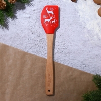 Новый год. Лопатка силиконовая «Олени», 26 х 5 см Новый год. Лопатка силиконовая «Олени», 26 х 5 см