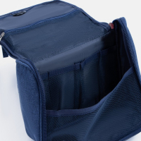 Косметичка-несессер на молнии, с крючком, наружный карман, цвет синий Косметичка-несессер на молнии, с крючком, наружный карман, цвет синий