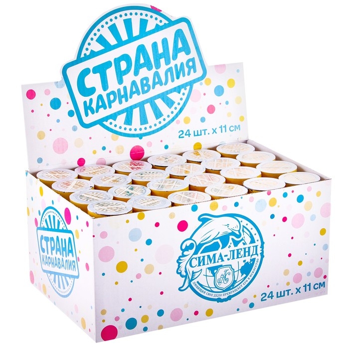 Хлопушка пружинная &laquo;Смайлик&raquo;, конфетти, серпантин, 11 см