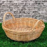 Корзина &laquo;Ушат&raquo;, №4, Dдно= 29 см, Dверх=38 см, H=10 см, ручное плетение, лоза