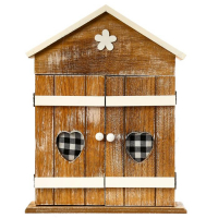 Ключница дерево 6 крючков "Дом со ставнями-сердечками" 29,5х22,5х6 см Ключница дерево 6 крючков "Дом со ставнями-сердечками" 29,5х22,5х6 см