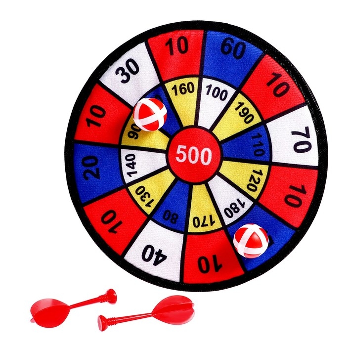 Дартс липучка &laquo;Чемпион&raquo;, на липучках, МИКС