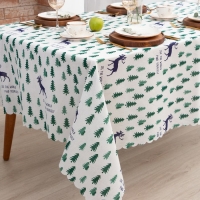 Скатерть Доляна "Елочки" 145х200&plusmn;3см,100%пэ, рогожка 130 гр/м