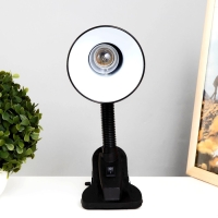 Лампа настольная Е27, с выкл. на зажиме (220В) черная (108В) RISALUX Лампа настольная Е27, с выкл. на зажиме (220В) черная (108В) RISALUX