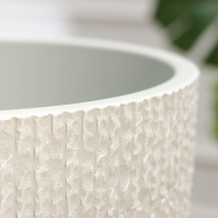 Горшок цветочный "Ротанг светло-серый бутон №7", 13 л Горшок цветочный "Ротанг светло-серый бутон №7", 13 л