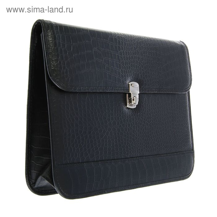 Папка деловая, искусственная кожа, для бумаг, 350 х 250 х 30 мм, 1 отделение, на замке, 3Д06 Папка деловая, искусственная кожа, для бумаг, 350 х 250 х 30 мм, 1 отделение, на замке, 3Д06 "Крокодил"