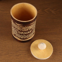 Туес "Гроздья рябины" Д8см, САХАР, береста Туес "Гроздья рябины" Д8см, САХАР, береста