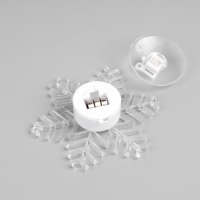 Светодиодная игрушка на липучке &laquo;Снежинка&raquo; 11 см, батарейки LR44х3 (в комплекте), свечение мульти