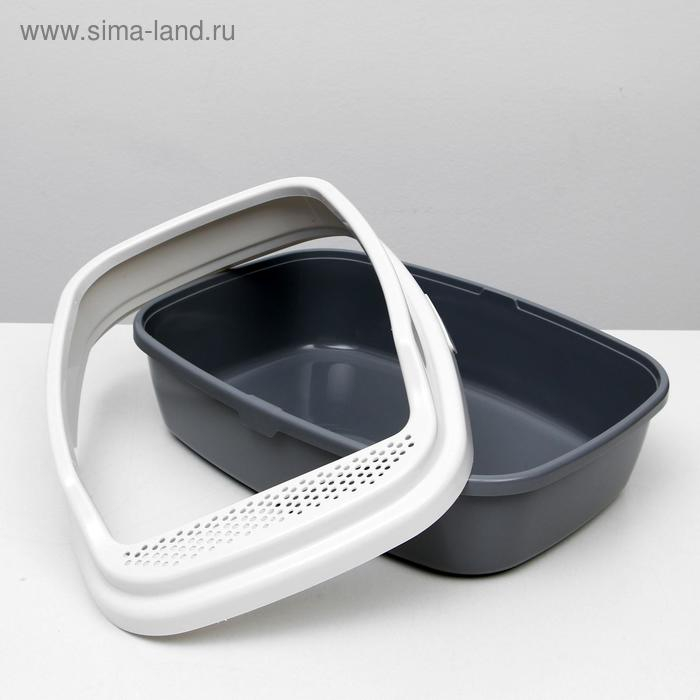 Туалет Туалет "Айша" М с бортом 53 х 39 х 21 см, серый