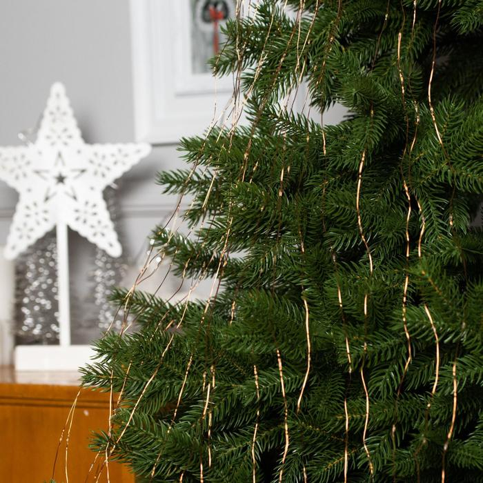 Гирлянда «Конский хвост» 20 нитей по 2 м, IP20, медная нить, 400 LED, свечение тёплое белое, 12 В Гирлянда «Конский хвост» 20 нитей по 2 м, IP20, медная нить, 400 LED, свечение тёплое белое, 12 В