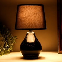 Настольная лампа "Гелла" E14 40Вт черный 18х18х29 см RISALUX