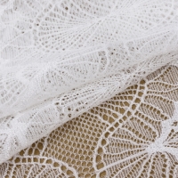 Кружевная эластичная ткань, 180 мм &times; 23 &plusmn; 1 м, цвет белый