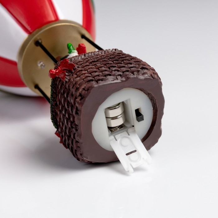 Светодиодная фигура &laquo;Воздушный шар со снеговиком&raquo; 8 &times; 8 &times; 16 см, полистоун, батарейки LR44х2 (в комплекте), свечение тёплое белое