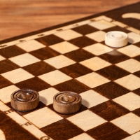 Нарды ручной работы "Медведь", 60х30 см, с шахматным полем, массив ореха, Армения Нарды ручной работы "Медведь", 60х30 см, с шахматным полем, массив ореха, Армения