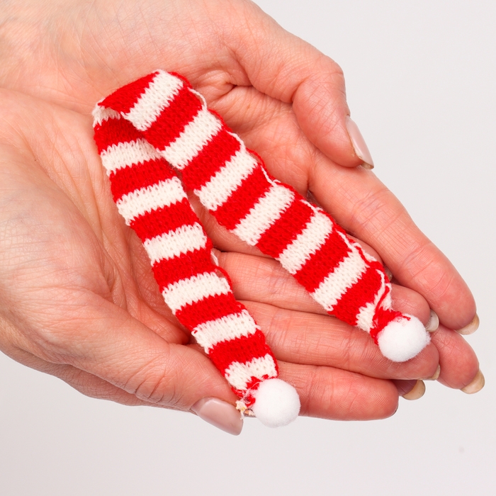 Шарфик для игрушек вязаный &laquo;Зимний вечер&raquo;, набор 5 шт., размер 1шт. &mdash; 27 &times; 2 см