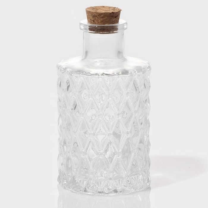 Набор баночек стеклянных для специй с пробковой крышкой Доляна &laquo;Парфе&raquo;, 130 мл, 11,5&times;5,5 см, 12 шт