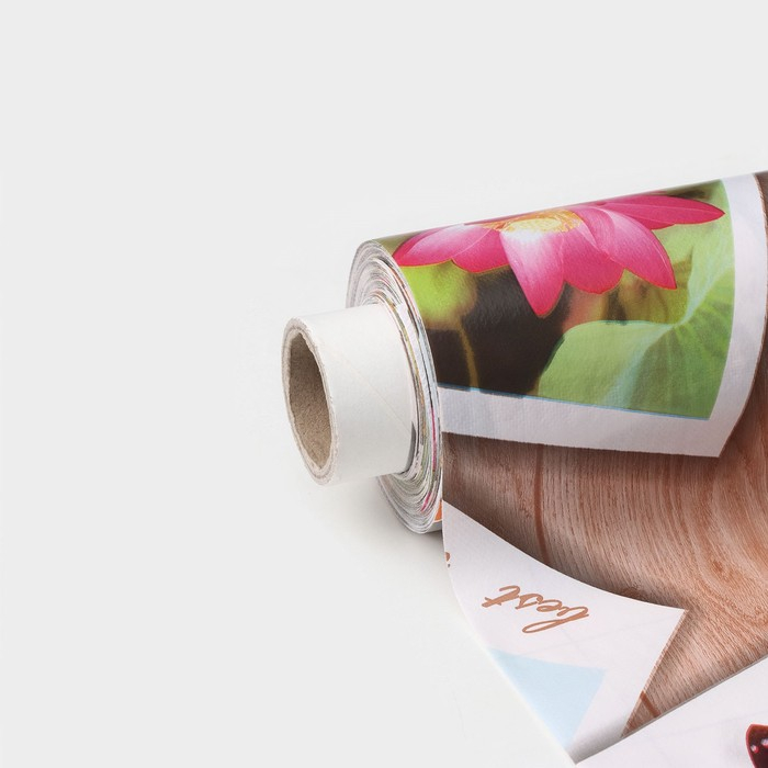 Клеёнка на стол Доляна &laquo;Фото&raquo;, на нетканой основе, ширина 137 см, толщина 0,2 мм, рулон 20 м