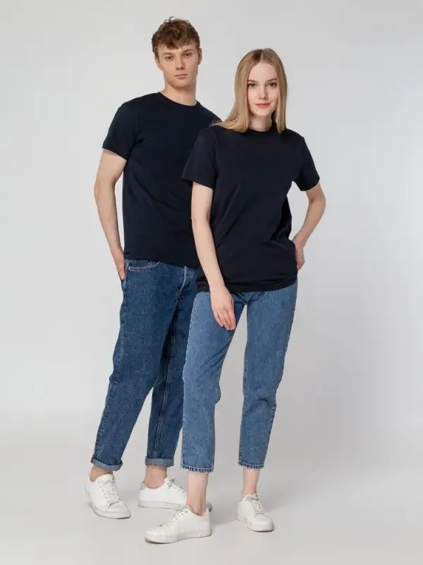 Футболка унисекс T-Bolka 160, темно-синяя, размер XS