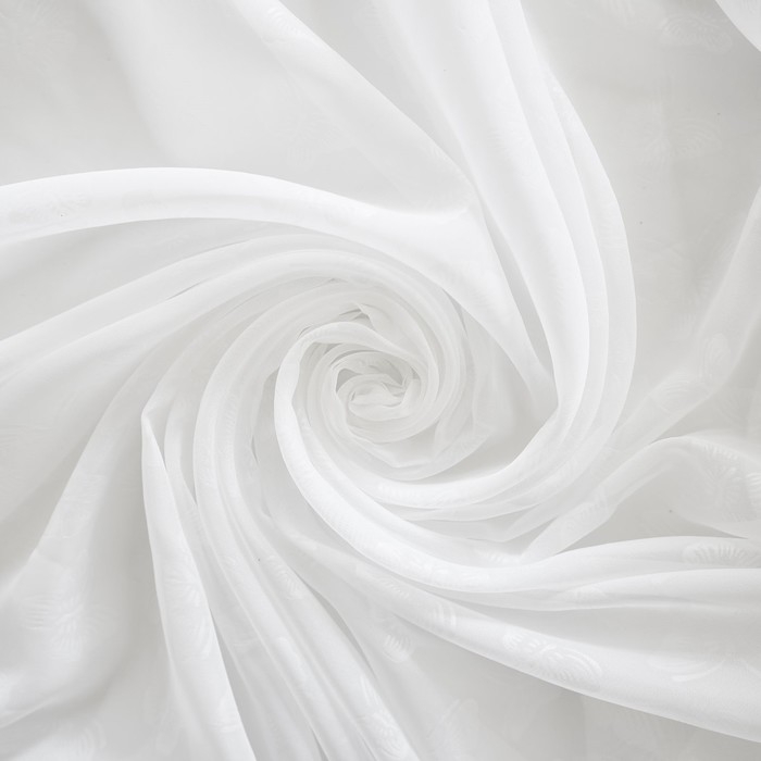 Штора-тюль Witerra с тиснением микс 150х260см, белый, вуаль, пэ 100%