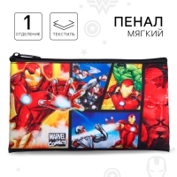 Пенал мягкий, 1 отделение, 105х195 мм, Мстители Пенал мягкий, 1 отделение, 105х195 мм, Мстители