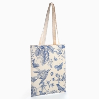 Шопер &laquo;Цветы&raquo; 33,5 х 39,5 см., отдел без молнии, без подклада, белый