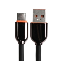 Кабель Type-C - USB, 6 A, оплётка PVC, 1 метр, чёрный Кабель Type-C - USB, 6 A, оплётка PVC, 1 метр, чёрный